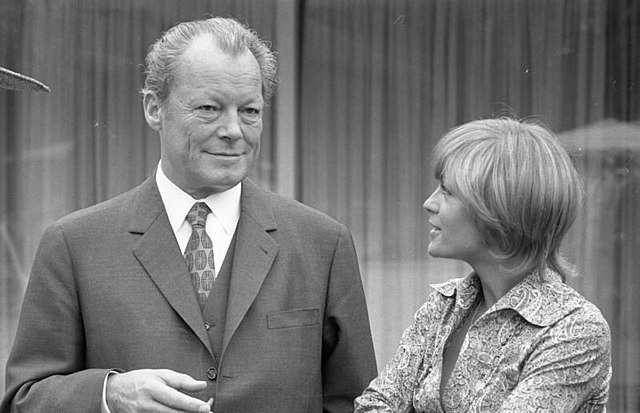 Schneider and West German chancellor, Willy Brandt, 1971