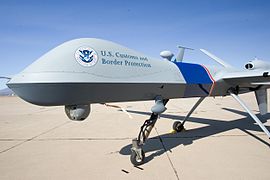 large unmanned aerial vehicle to patrol international borders with videos