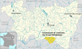 Localisation de Communauté de communes des Vosges Méridionales