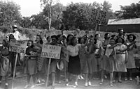 Striking CIO mill workers in Georgia, May 1941