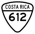 Road shield of Costa Rica National Tertiary Route 612