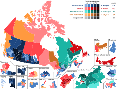 Canadian federal election, 2006 results by riding.svg