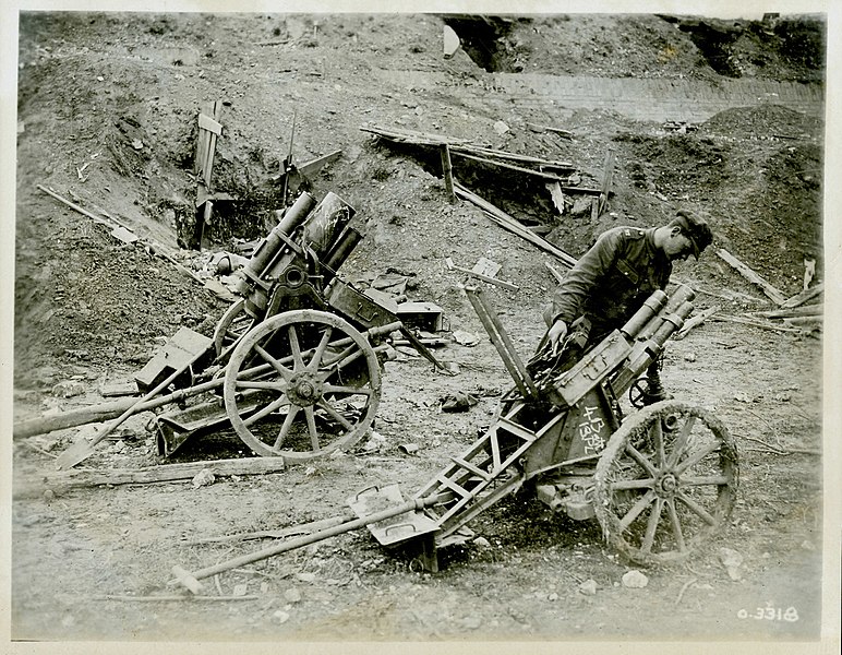 File:Canal du Nord - Captured German mortars.jpg