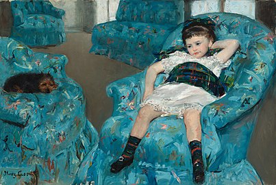 Mary Cassatt Petite Fille dans un fauteuil bleu, 1878