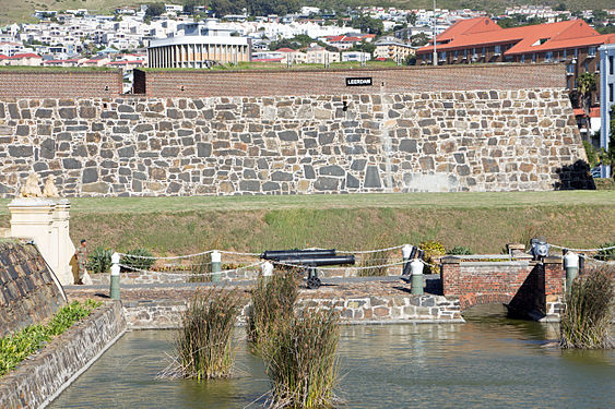 Castle of Good Hope, where guards on night duty hear the ghosts of soldiers pacing the battlements.