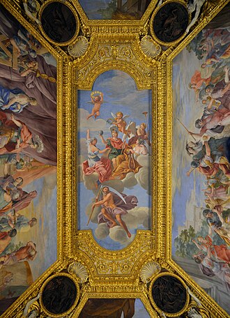 Ceiling in the Louvre Palace Ceiling of Grand cabinet de la reine - Louvre.jpg