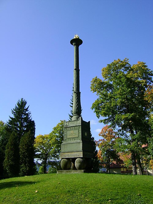 Charlotte candelabra in the cemetery of Hildburghausen