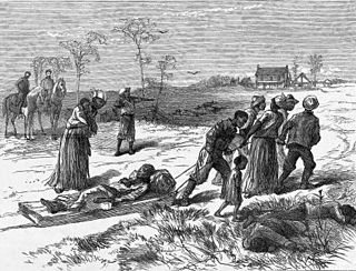 <span class="mw-page-title-main">Colfax massacre</span> 1873 murder of black men by white militia in Colfax, Louisiana