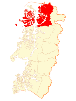 Location of Cisnes commune in the Aysén del General Carlos Ibáñez del Campo Region