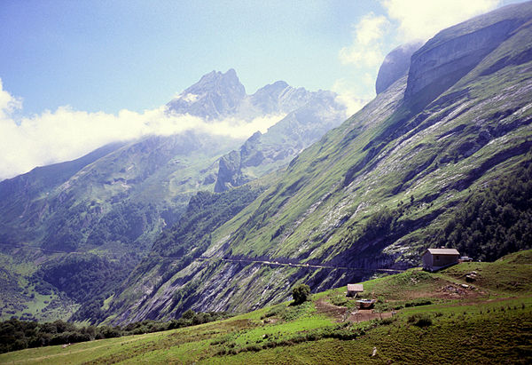 The road from Col d'Aubisque to Soulor