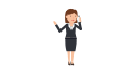 Corporate Woman Talking on the Phone Standing.svg