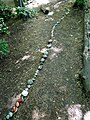 COVID-19 lockdown pebble snake in Bexley Woods, Bexley.