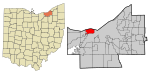 Cuyahoga County Ohio incorporated and unincorporated areas Lakewood highlighted.svg