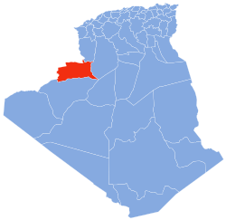 موقعیت استان بشار در نقشه