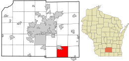 Dane County Wisconsin incorporated and unincorporated areas Dunkirk highlighted.svg