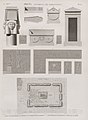 Delta, environs de Sebennytus. 1-9. Plan topographique et détails d'un temple d'Isis, à Bahbeyt (Bahbit al-Hijarah); 10-14. Monolithe et sarcophages à Mehallet el-Kebyr (Mahallah al-Kubrá) (NYPL b14212718-1268198).jpg