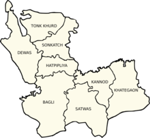 Tehsils of Dewas district Dewas Tehsil Locator.png