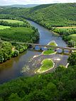 Der Fluss Dordogne im Périgord