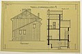 Drawing, Rendering of the Side Elevation and Cross-section of a Two Family Mass-operation House (Type No. 1), ca. 1921 (CH 18385001-2).jpg