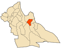 Localização da cidade dentro da província de Laghouat