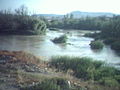 Lo riu Cinca en lo seu pas per Fraga