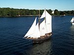 S/Y Ellen i Stockholms ström, 2009.