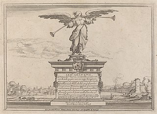 Dedication Page with Statue of Fama