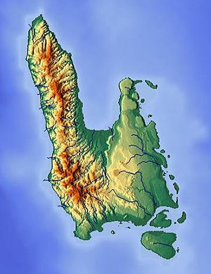 Relief map of Espíritu Santo