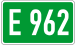 Европейская дорога 962 номер DE.svg