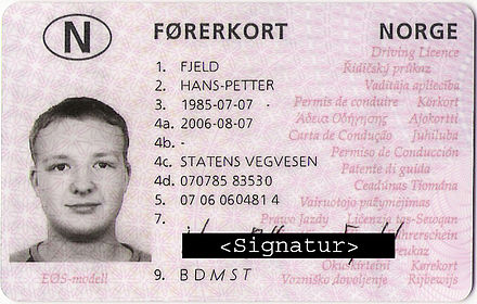 رخصة القيادة في النرويج Wikiwand