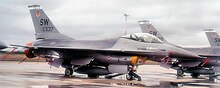 F-16A Serial No: 80-537 of the 363d/20th TFW, Shaw AFB, South Carolina. The F-16 is the most-produced tactical jet fighter in Air Force history. F-16a-80-537-shaw.jpg