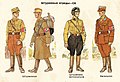 Organizations of Nazi Germany (Soviet wall chart 1936, detail: SA uniforms)