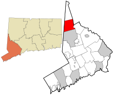 Fairfield County Connecticut incorporated and unincorporated areas New Fairfield highlighted.svg