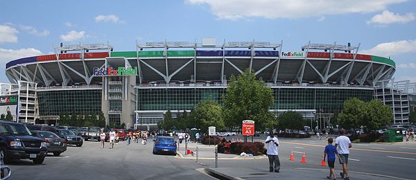 FedExField, the home field of the NFL's Washington Commanders.