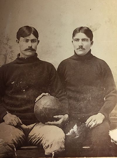 Yost with teammate c 1895 or 1896