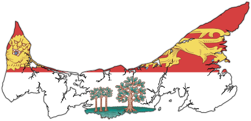 Flag-map of Prince Edward Island