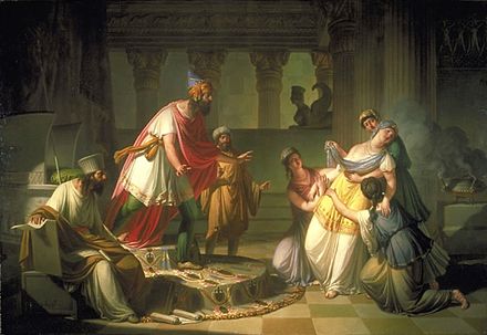 Esther before Ahasuerus by Franc Kavčič, 1815