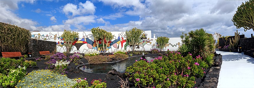 Park Wall and garden by César Manrique, Fundación César Manrique, Tahiche Lanzarote