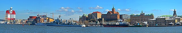 Panoramic view of Gothenburg's downtown coast line