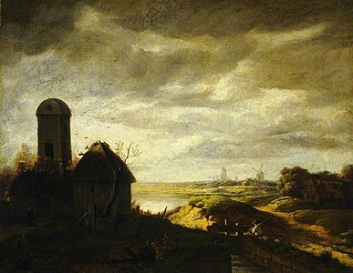 Paysage avec moulins à vent (1790–1795) Sheffield Galleries