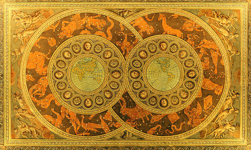 Globe fresco in the Palace of Caserta