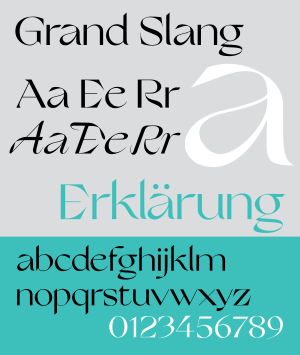 Grand Slang font specimen.svg