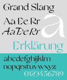 Description de l'image Grand Slang font specimen.svg.
