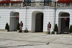 Čestná stráž pred prezidentským palácom