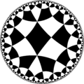 Isohedral tiling of the hyperbolic plane by rhombs.