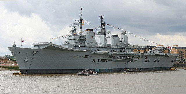 HMS Ark Royal alongside at Portsmouth in 2007