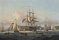 HMS Bellerophon Lying at Anchor by Thomas Luny.jpg