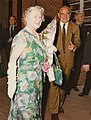 HM Queen Mother at the formal opening of the new library in the Lionel Robbins Building, 10th July 1979 (3982886773).jpg