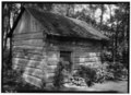 Historic American Buildings Survey, Stanley P. Mixon, Photographer September 10, 1940 EXTERIOR VIEW OF LOG CABIN SPRING HOUSE FROM THE SOUTH. - Miller House and Mill, Newmanstown HABS PA,38-MILB,1-8.tif
