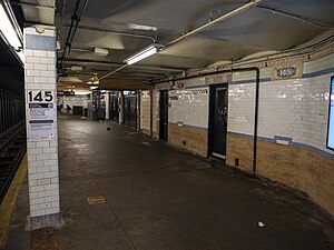 The 145th Street IRT station IRT Broadway-Seventh 145th Street Northbound Platform.jpg